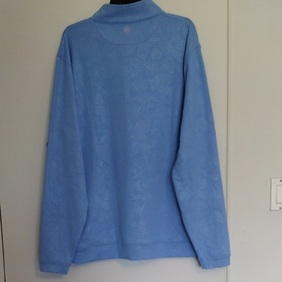 Peter Millar Light Blue Quarter-Zip Pullover - Picture 3 of 6